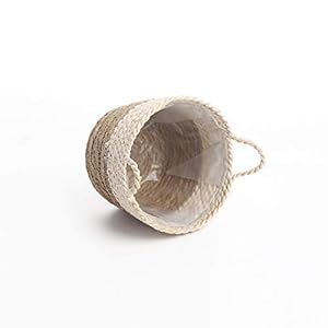 Plant Basket Planters for Indoor Plants - Plant Flower Pots Indoor Planters Decorative Pots for Plants Flower Rustic Farmhouse Planters with Handles for Home Décor Set of 3, Beige Plant Basket Planters for Indoor Plants Plant Flower Pots Indoor Planters Decorative Pots for Plants Flower Rustic Farmhouse Planters with Handles for Home Decor Set of 3 Beige