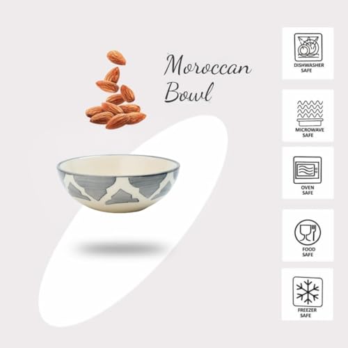 Image of Ceramic Bowl Set | 2-Piece Lightweight Crockery for Daily Use | Ash Grey Ramen & Snack Bowls (75ml Each) | Elegant Microwave & Dishwasher Safe | Perfect Christmas & New Year Gift