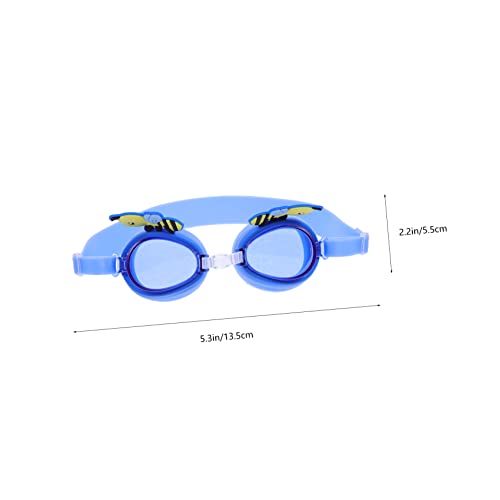 Lunettes de natation enfants légères en gel de silice bleu pour filles et garçons