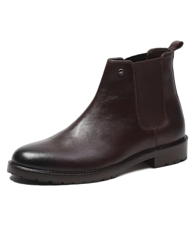 Image of Monte Carlo Mens Solid Slip on Genuine Leather Chelsea Boots (201824FW)