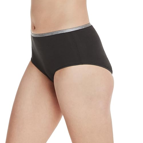 Hanes Women's Stretch Cotton Moisture-Wicking Bikini Underwear Value Pack, Smoothing Bikini Panties 10-Pack (Colors May Vary)