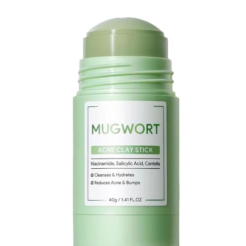 Mascarilla de Arcilla Facial en Barra, Mascarilla de Extracto Natural para Eliminar Puntos Negros, Limpia Profundamente los Poros, Exfolia Suavemente, Controla la Grasa, Cuidado Facial