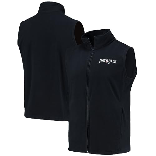 Image of dunbrooke Men's Black Minnesota Vikings Houston Fleece Full-Zip Vest