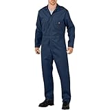 Dickies Mens Long Sleeve Flex Coverall Henley Shirt, Dark Navy, Large US