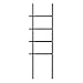 Umbra Hub Ladder – Adjustable Clothing Rack for Bedroom or Freestanding Towel Rack for Bathroom | Expands from 16 to 24 inches with 4 Notched Hooks, Black/Walnut