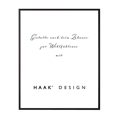 HaakDesign schmaler Bilderrahmen Alena Aluminium Alubilderrahmen 80 x 120 cm Schwarz Fotorahmen Cover