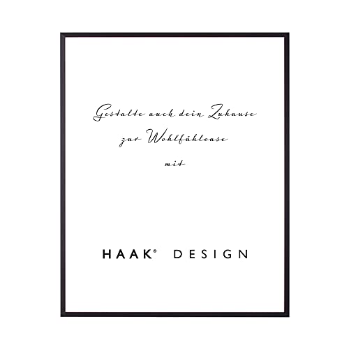 HaakDesign schmaler Bilderrahmen Alena Aluminium Alubilderrahmen 45 x 60 cm Schwarz (matt) Fotorahmen, Geschenkidee Cover