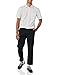 Amazon Essentials Men's Short Sleeve Dress Shirt with Stretch, Charcoal White Vertical Stripe (Available in Big & Tall), Pink White Buffalo Plaid, Large