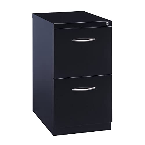 Hirsh Industries Arch Pull Mobile (Hidden Casters) Pedestal Letter Filing Cabinet In Black, Full Extension Drawers, Commercial Grade #TOP11