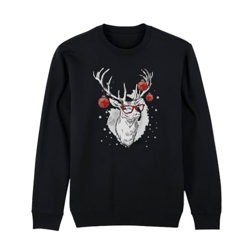 Weihnachtspullover Elch 31 Weihnachtspullover Cooler Elch Weiß Pullover mit Renntier...
