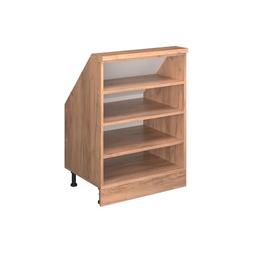 Vicco Armario para Techo Inclinado Rion, Roble Dorado, 60 x 81.6 cm con 4 Compartimentos