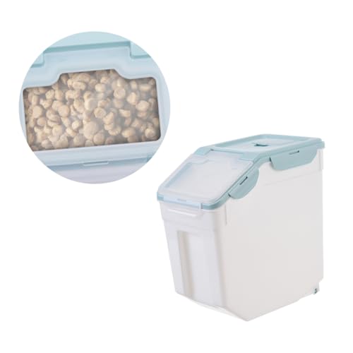 ROMISBABA contenedor de comida para mascotas recipiente térmico para alimentos vacío aire seco caja de almacenamiento de alimentos para mascotas dispensador de comida seca para mascotas Blue