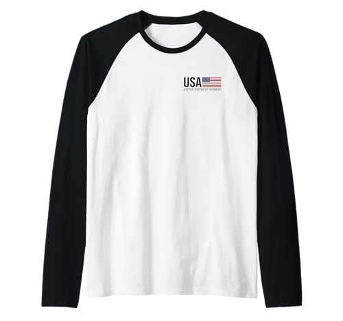 USA FLAG AMERICAN ATHLETIC TEAM SPORTS GAMES Raglan Baseball Tee