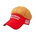 Hair Hat for Men Baseball Cap Embroidered Funny Fashion Accessories Decor Wig Hat Visor with Fake Hair for Gifts Adults Multicolor
