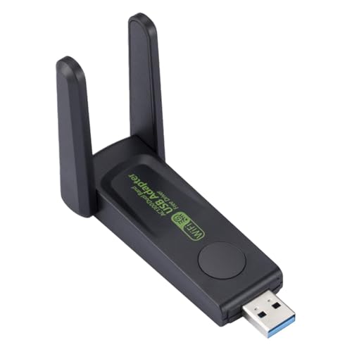 Adaptador inalámbrico WiFi para PC - 1300 Mbps de alta ganancia - Dongle WiFi | Receptor de red USB de alta ganancia para ordenador de sobremesa