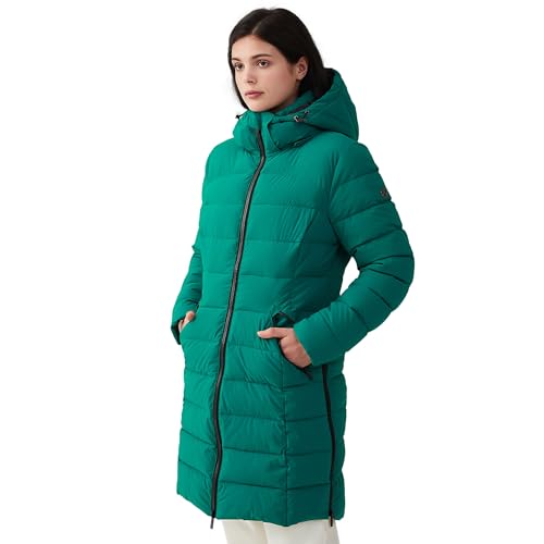 IKAZZ Women's Emerald Green Winter-to-Spring Parka: Trendy St. Paddy's Festival