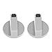 2 Pcs 6mm En Alliage de Zinc Maison Cuisine Poêle À Gaz Boutons Cuisinière Four Plaque De Cuisson En Métal Interrupteur Contrôle Appareil Surface Pièce De Rechange Bouton pour Poêle Four Électrique Cu