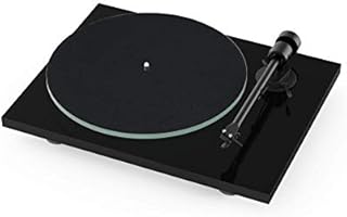 Pro-Ject T1 BT Turntable with Built-in Preamp and Wireless Audio Transmitter (Piano Black)