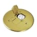 Enerlites 975517-C 5.75" Brass Dual Flip Lid Cover by Electrical Floor Box Lid, 20A Duplex Tamper-Weather Resistant Outlet, UL Listed