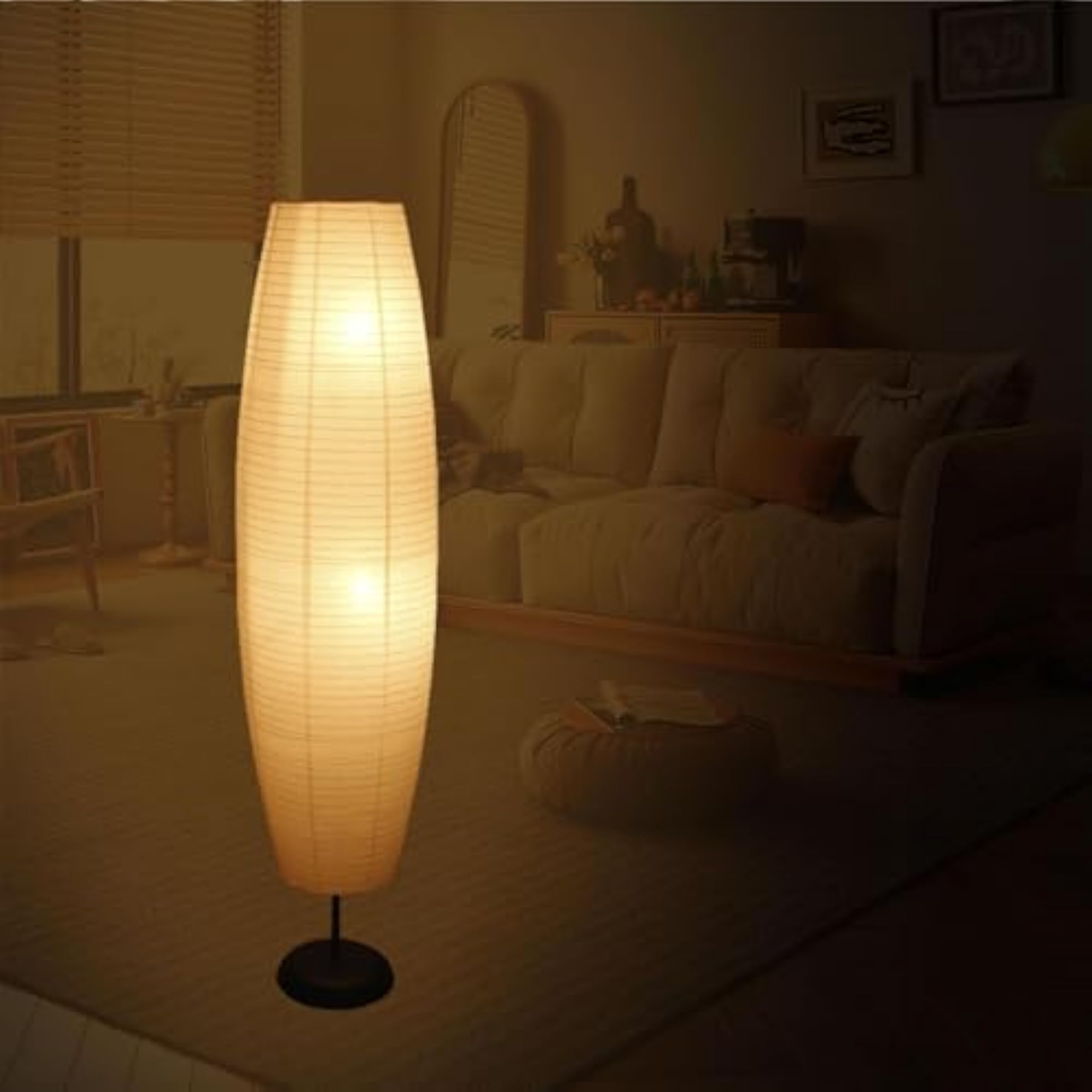 Rice Paper Floor Lamp Shade for Home Living Room