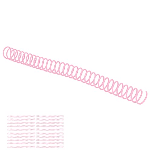 20 bobinas de encuadernación en espiral de plástico accesorios de papelería de 19 mm 3/4 pulgadas ID 30 agujeros espirales para cuaderno A4 A5 (rosa)
