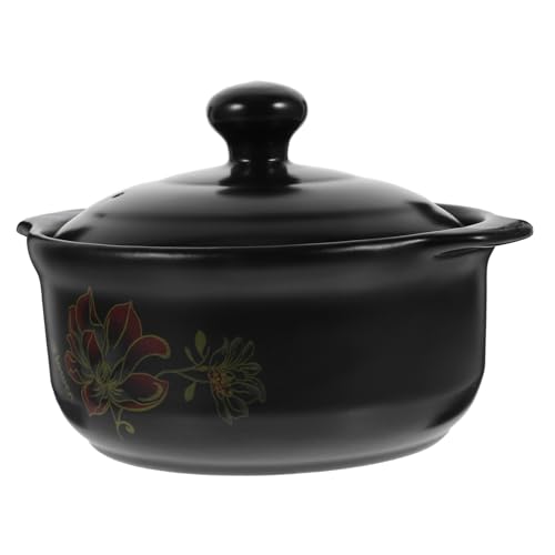 DECOMELODY Cazuela De Cerámica Para Estofado y Sopa Resistente Altas Temperaturas Para Uso Cocina Fogones De Gas o Eléctricos