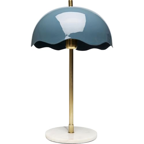 Kare Design Tischlampe Lia Midnight, Blau, Gold, Marmor, Metall, Moderne Tischleuchte, Büro, Wohnzimmer, Schlafzimmer, Office, keine Leuchtmittel inklusive, 50x30x30 (HxBxT)