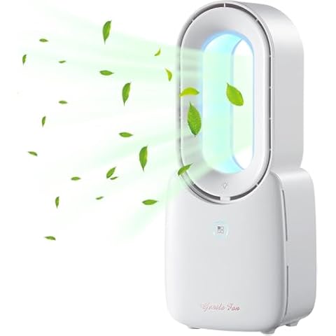 let'me Desk Fan with LED Light and Bladeless Design Cover