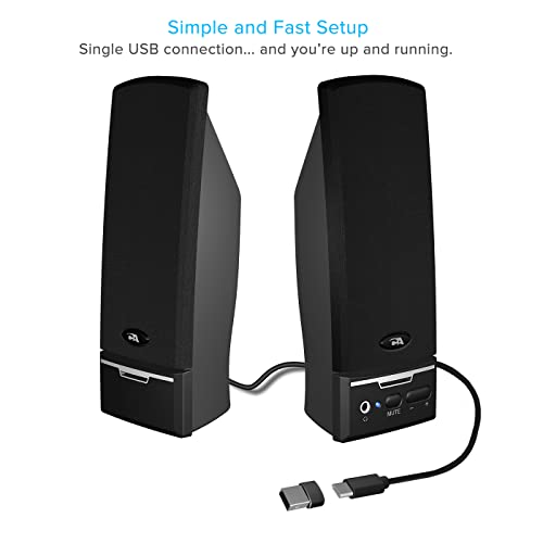 image for Cyber Acoustics USB 2.0 Speaker (CA-2014USB)  - 2.0 Desktop Computer