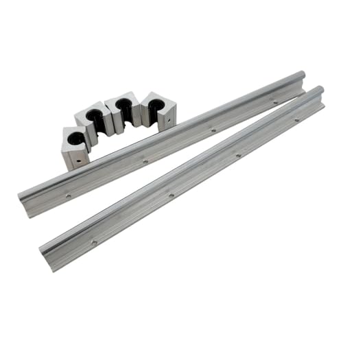 Riel guía lineal SBR16 con 2 guías y 4 bloques de rodamiento deslizante ajustable