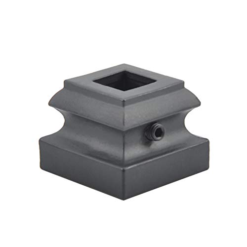 Myard Flat Shoes with Screw Furniture for 1/2 Inches Square Iron Stair Deck Balusters, 44 Inches 10-Pack (Satin Black) by Myard - Used condition - US$9.30