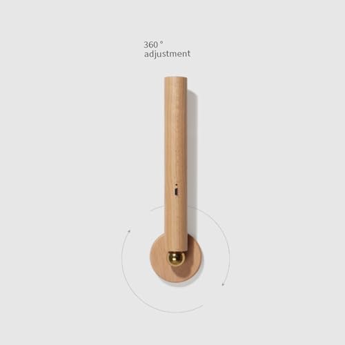 Interruptor apliques de pared inalámbricos USB con base de madera para interior 3