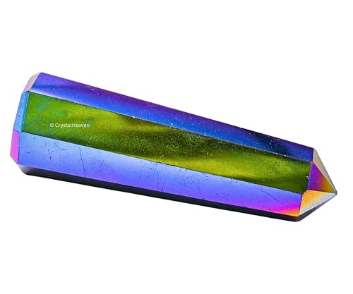 Image of Certified Titanium Aura Quartz Tower Obelisk Point For Chakra