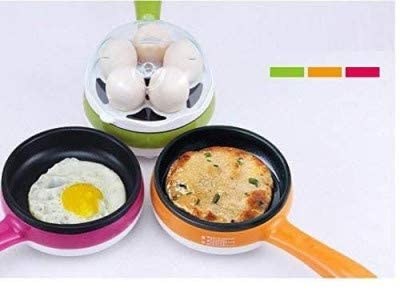 Stridlo Egg Boiler Electric Automatic Off 7 Egg Poacher for Steaming, Cooking, Boiling and Frying, Multi Color with handle