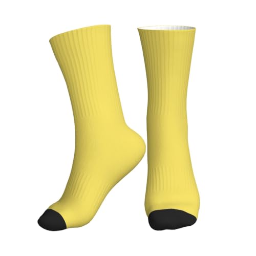 Bright Yellow 1 Blackmoisture-Wicking Breathable Sports Socks For Men Women