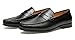 Journey West Mens Penny Loafers with Genuine Leather Business Dress Slip on Loafer Shoes for Men Black US 9
