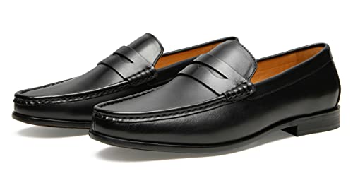 Image of Journey West Men's Suede Leather Belgian Loafers for Men Slip-on Casual Penny Casual Loafers