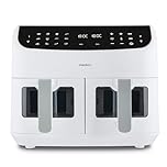 MEDION P20 XXL Friggitrice ad aria a doppia camera (8,7 L, Airfryer, 2.600 W, 10 programmi automatici, 2 cassetti, finestra visiva, Dual Cook & Sync Finish) opaco