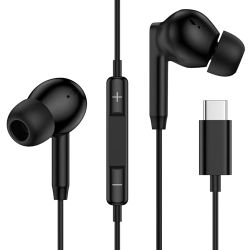 USB C Samsung Earbuds Wired for Samsung Galaxy S25 Edge S24 Z Flip 7 Z Fold7 A17 A16 A26 A36 A56 A55 A35 A25 A15 A54,Galaxy S25 Headphones Wired Ear Buds Type C Earphones with Mic for iPhone 17 16 15