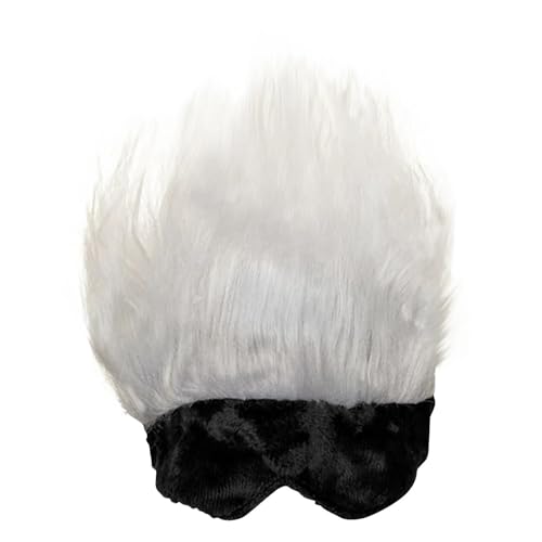 Hohota Cool Funny Pet Wigs Cosplay Props Funny Cats Clothes Cap Costume Dog Hat Headwear Accessories(Silver)