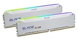 OLOy DDR4 RAM 32GB (2x16GB) White Blade RGB 3200 MHz CL16 1.35V 288-Pin Desktop Gaming UDIMM (MD4U1632161BRWDA)