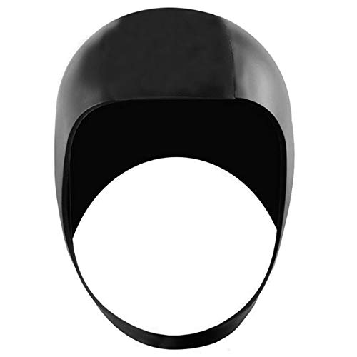 iiniim Gorra de Buceo de Neopreno Gorra de Surf Unisex Surf Gorro Natación para Pelo Largo y Corto Gorro de Baño Silicona Gorra de Baño Impermeable para Deportes Acuáticos Negro Negro M