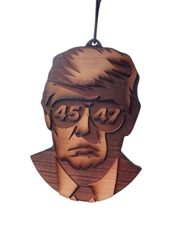 Image of Freedom Hanger - Trump Car Air Freshener - ALL Natural Wood Air Freshener - Car Odor Eliminator - Made in USA Chemical Free
