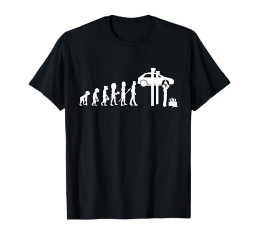 Evolution Auto Mechanic Garage Lifting Platform Auto Shop T-Shirt
