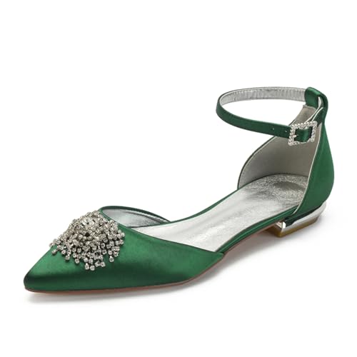 Chaussures de mariage plates femme satin pour fête et soirée chic