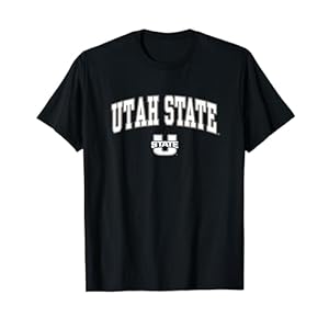 Utah State Aggies Arch Over Black Officially Licensed T-Shirt