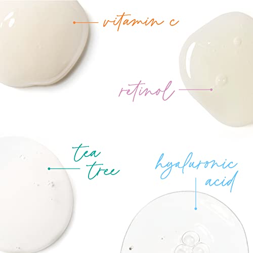 Tree Of Life Serums: Ultimate Skincare Bundle - Vitamin C, Tea Tree, Retinol, Hyaluronic Acid Serum - 4-Piece Set Brightening Dark Spot, Smooth Dry & Sensitive Skin, Anti-Aging, Wrinkles #TOP1