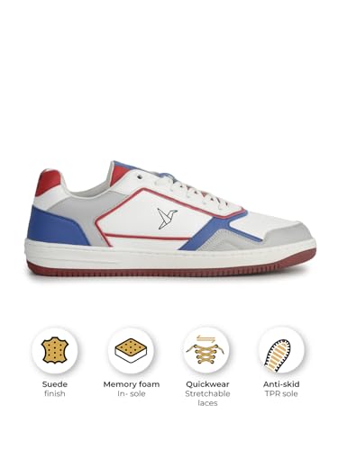 Image of YOHO Colored PU Fashion Sneaker for Men | Comfortable Shoes | Cushioned Insole | Quick-wear Elastic Laces | Lightweight | Dynamic Feet Support | Fashionable | Stylish | Modern