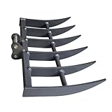 Wallemac Wide Rake,Pin-on Rake Attachment with Pins for HITACHI EX08 Mini Excavator or Similar Machines 1 Ton Micro Digger Rake