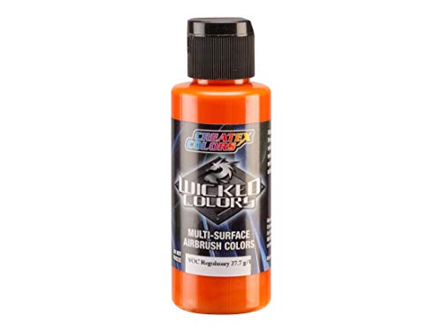 Createx Wicked Colors Airbrush Color - Opaque Pyrrole Orange, 2 oz, Bottle
